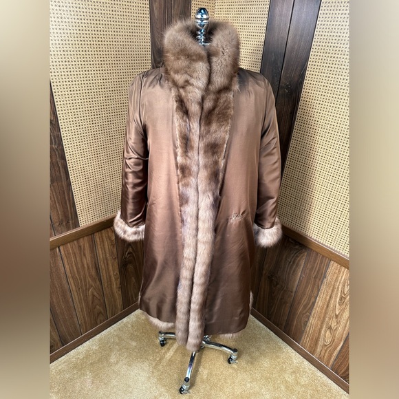 BEAUTIFUL VINTAGE MOHL NEW YORK 38" STROLLER LENGTH SABLE FUR COAT JACKET MEDIUM - Picture 6 of 13